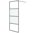 Parete Doccia Walk in Nera 80x195 cm Vetro Semi Smerigliato ESG