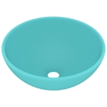 Lavandino Lusso Rotondo Verde Chiaro Opaco 32,5x14 cm Ceramica