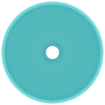 Lavandino Lusso Rotondo Verde Chiaro Opaco 32,5x14 cm Ceramica