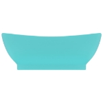 Lavabo con Troppopieno Ovale Turchese Opaco 58,5x39 cm Ceramica
