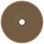 Lavandino Lusso Rotondo Crema Opaco 32,5x14 cm in Ceramica