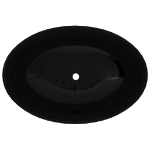 Lavello in Ceramica di Lusso Nero Ovale 40 x 33 cm