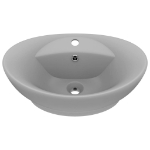 Lavabo con Troppopieno Ovale Turchese Grigio 58,5x39 cm Ceramica