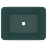 Lavandino Luxury Verde Scuro Opaco 41x30x12 cm in Ceramica