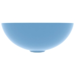 Lavandino da Bagno in Ceramica Azzurro Rotondo