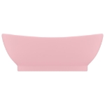 Lavandino con Troppopieno Ovale Rosa Opaco 58,5x39 cm Ceramica