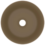 Lavandino Lusso Rotondo Crema Opaco 40x15 cm in Ceramica