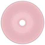 Lavandino Lusso Rotondo Rosa Opaco 40x15 cm in Ceramica