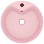 Lavandino con Troppopieno Rosa Opaco 36x13 cm in Ceramica