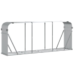 XL Portaceppi Argento 234x45x100 cm in Acciaio Zincato