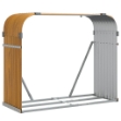 XL Portaceppi Marrone Chiaro 120x45x100 cm in Acciaio Zincato