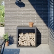 XL Rastrelliera per Legna da Ardere Antracite 60x40x60 cm Acciaio