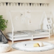 Giroletto per Bambini Bianco 80x200cm in Legno Massello di Pino