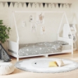 Giroletto per Bambini Bianco 80x200cm in Legno Massello di Pino