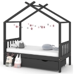Giroletto per Bambini con Cassetto in Legno di Pino 80x160cm