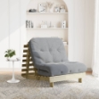 Divano Letto Futon con Materasso 90x206x11cm Pino Impregnato