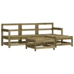 Set Salotto da Giardino 5 pz in Legno Impregnato di Pino