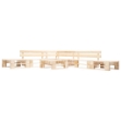 Set Divani da Giardino con Pallet 6 pz Naturale in Legno