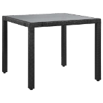 Set da Pranzo da Giardino 5 pz in Polyrattan Nero