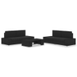 Set Divani da Giardino 5 pz in Polyrattan Nero