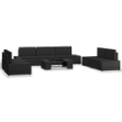 Set Divani da Giardino 8 pz in Polyrattan Nero