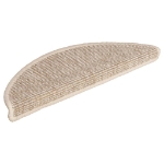 Tappeti Adesivi per Scale 15 pz 56x17x3 cm Beige Chiaro