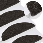Tappeti Adesivi per Scale 15 pz 56x17x3 cm Nero