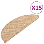 Tappeti Adesivi per Scale 15 pz 56x17x3 cm Nocciola