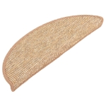 Tappeti Adesivi per Scale 15 pz 56x17x3 cm Nocciola