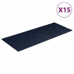 Tappeti Adesivi Rettangolari per Scale 15 pz 60x25 cm Blu