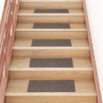 Tappeti Adesivi Rettangolari per Scale 15 pz 60x25 cm Crema