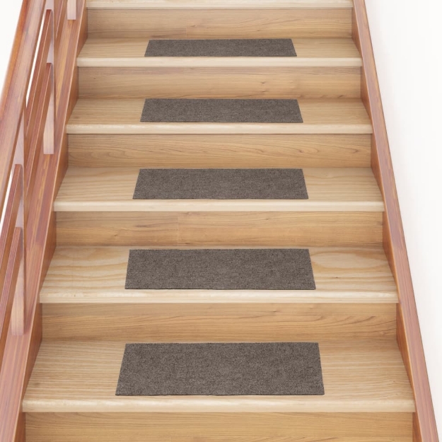 Tappeti Adesivi Rettangolari per Scale 15 pz 60x25 cm Crema