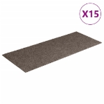 Tappeti Adesivi Rettangolari per Scale 15 pz 60x25 cm Crema