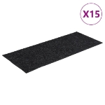 Tappeti Adesivi Rettangolari per Scale 15 pz 60x25 cm Grigi