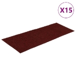 Tappeti Adesivi Rettangolari per Scale 15 pz 60x25 cm Rossi