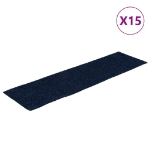 Tappeti Adesivi Rettangolari per Scale 15 pz 76x20 cm Blu