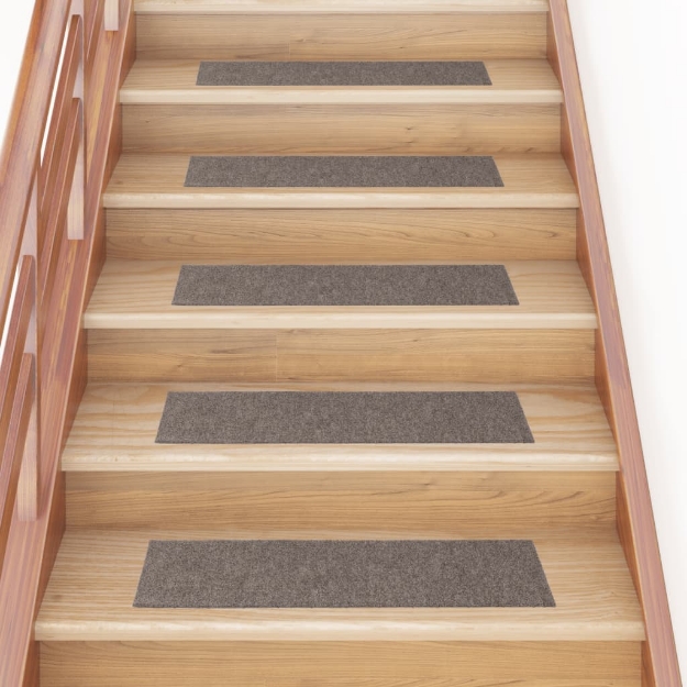Tappeti Adesivi Rettangolari per Scale 15 pz 76x20 cm Crema