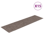 Tappeti Adesivi Rettangolari per Scale 15 pz 76x20 cm Crema