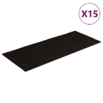 Tappeti Adesivi Rettangolari Scale 15 pz 60x25 cm Marrone Scuro