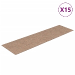 Tappeti Adesivi Rettangolari Scale 15 pz 76x20cm Marrone Chiaro