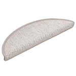 Tappeti Adesivi Scale Aspetto Sisal 15 pz 56x17x3 cm Platino