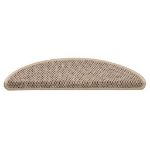 Tappeti Adesivi Scale Aspetto Sisal 30 pz 56x17x3cm Beige Scuro