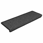 Tappeti Adesivi Scale Aspetto Sisal 30 pz 65x21x4 cm Antracite