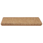 Tappeti Adesivi Scale Aspetto Sisal 30 pz 65x21x4 cm Arancio