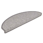 Tappeti Adesivi Scale Aspetto Sisal 30 pz 65x21x4 cm Platino
