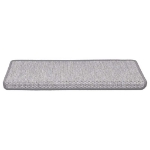 Tappeti Adesivi Scale Aspetto Sisal 30 pz 65x21x4 cm Platino