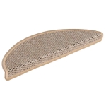 Tappeti Adesivi Scale Aspetto Sisal 30pz 56x17x3cm Beige Chiaro
