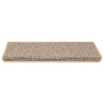 Tappeti Adesivi Scale Aspetto Sisal 30pz 65x21x4cm Beige Chiaro