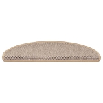 Tappeti Adesivi Scale Aspetto Sisal 30pz 65x21x4cm Beige Chiaro