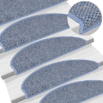 Tappeti Autoadesivi per Scale Aspetto Sisal 15pz 56x17x3 cm Blu